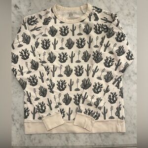 Winter Water Factory Organic Cotton Cactus Print Sweatshirt